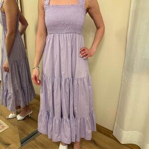 Lavender Sleeveless Midi Dress